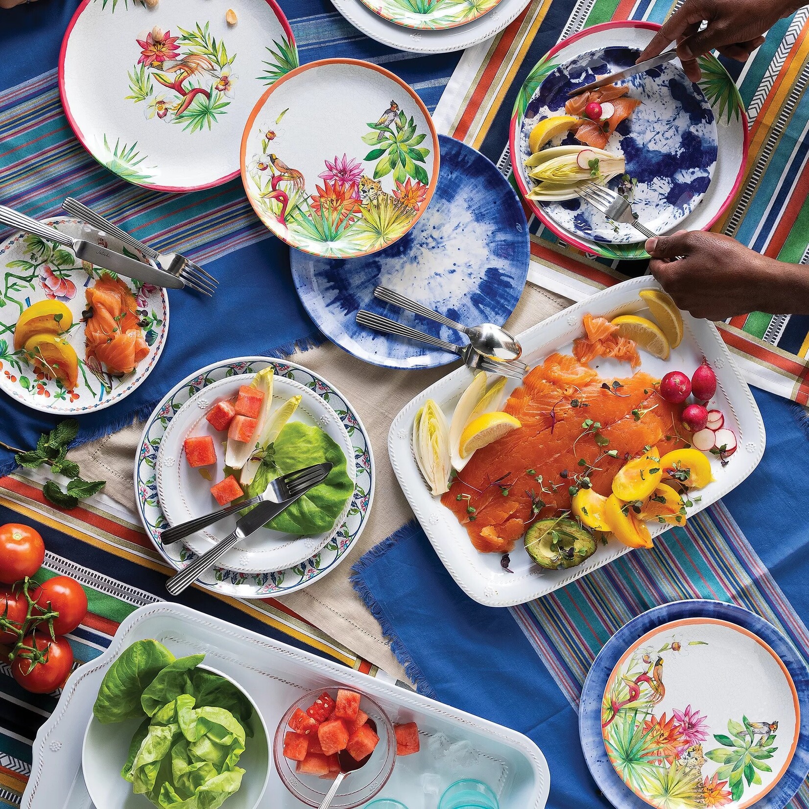 Juliska Basque Multicolored Stripe Napkin