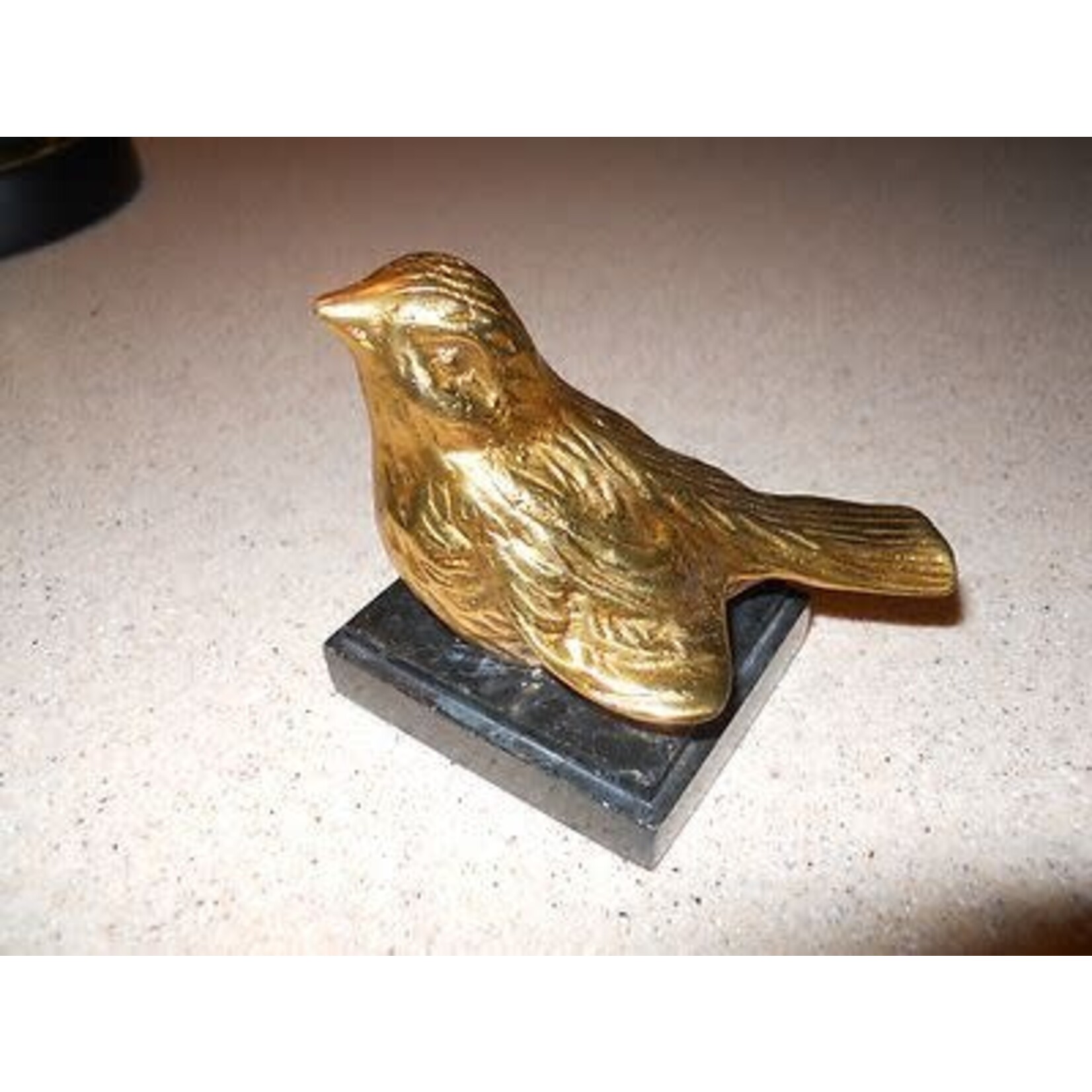 Maitland Smith Chirp Paperweight Antique Brass