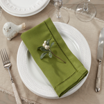 Saro Trading Company Hemstitched Border Napkin Kiwi