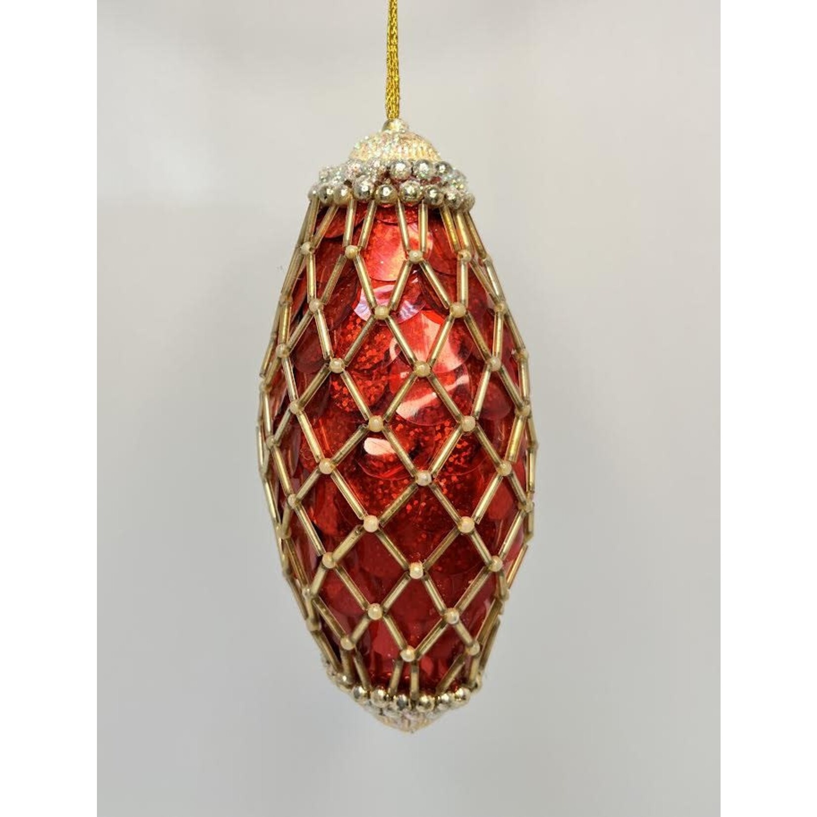 Carole Stupell LTD Vintage Red Gold Sequent Ornament