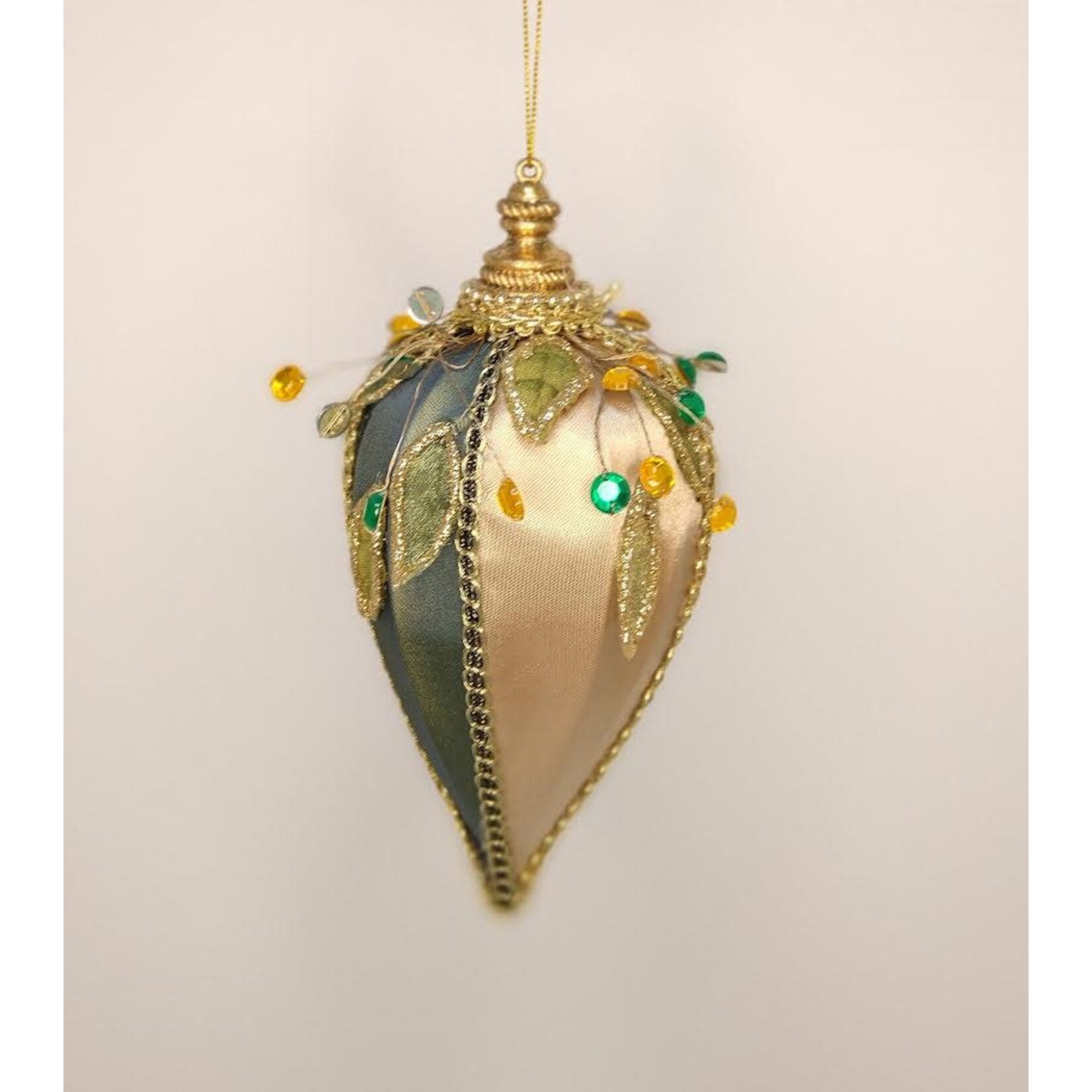 Carole Stupell LTD Vintage Holly Fabric Jeweled Ornament