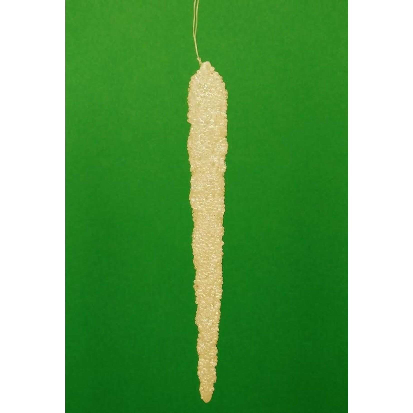 Carole Stupell LTD White Beaded Glass Icicle Ornament