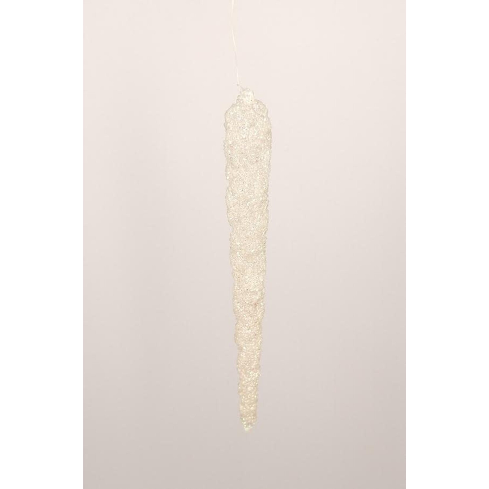 Carole Stupell LTD White Beaded Glass Icicles Ornament