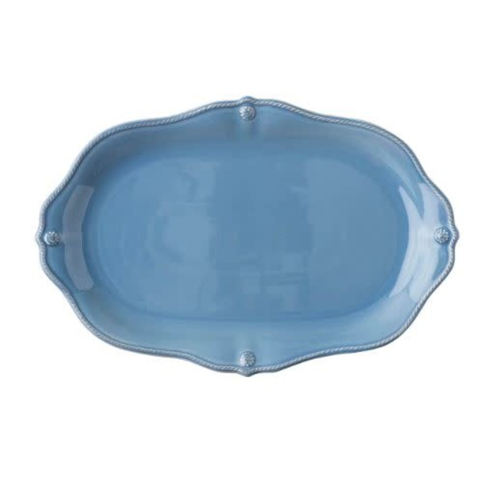 Juliska Berry & Thread Scalloped Serving Platter Chambray Blue