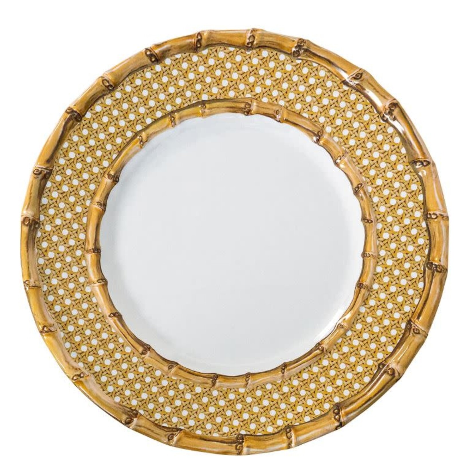 Juliska Natural Bamboo Caning Melamine Dinner Plate