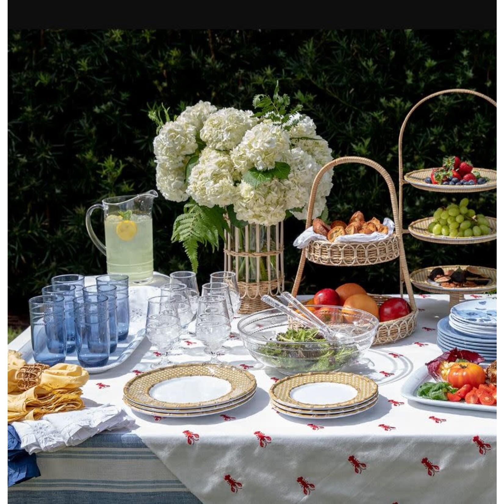 Juliska Natural Bamboo Caning Melamine Dinner Plate