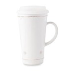 Juliska Berry & Thread Travel Mug with Silicone Lid Whitewash