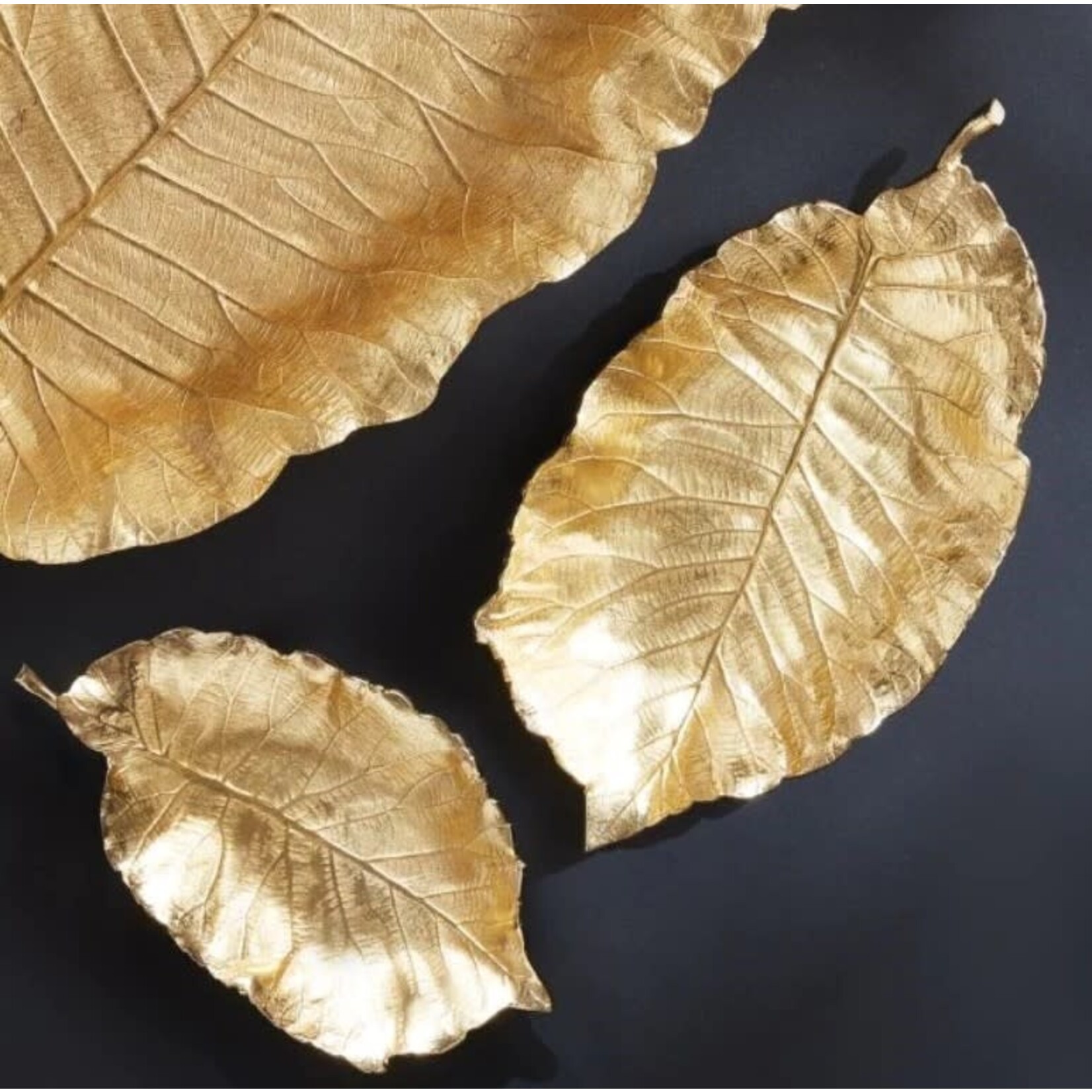Napa Home and Garden Alegra Gold Leaf Tray Set of 2