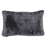 Gabby Alpaca Pillow Silver 14x24 with Feather Insert