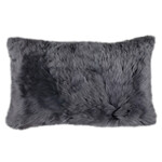 Gabby Alpaca Pillow Silver 14x24