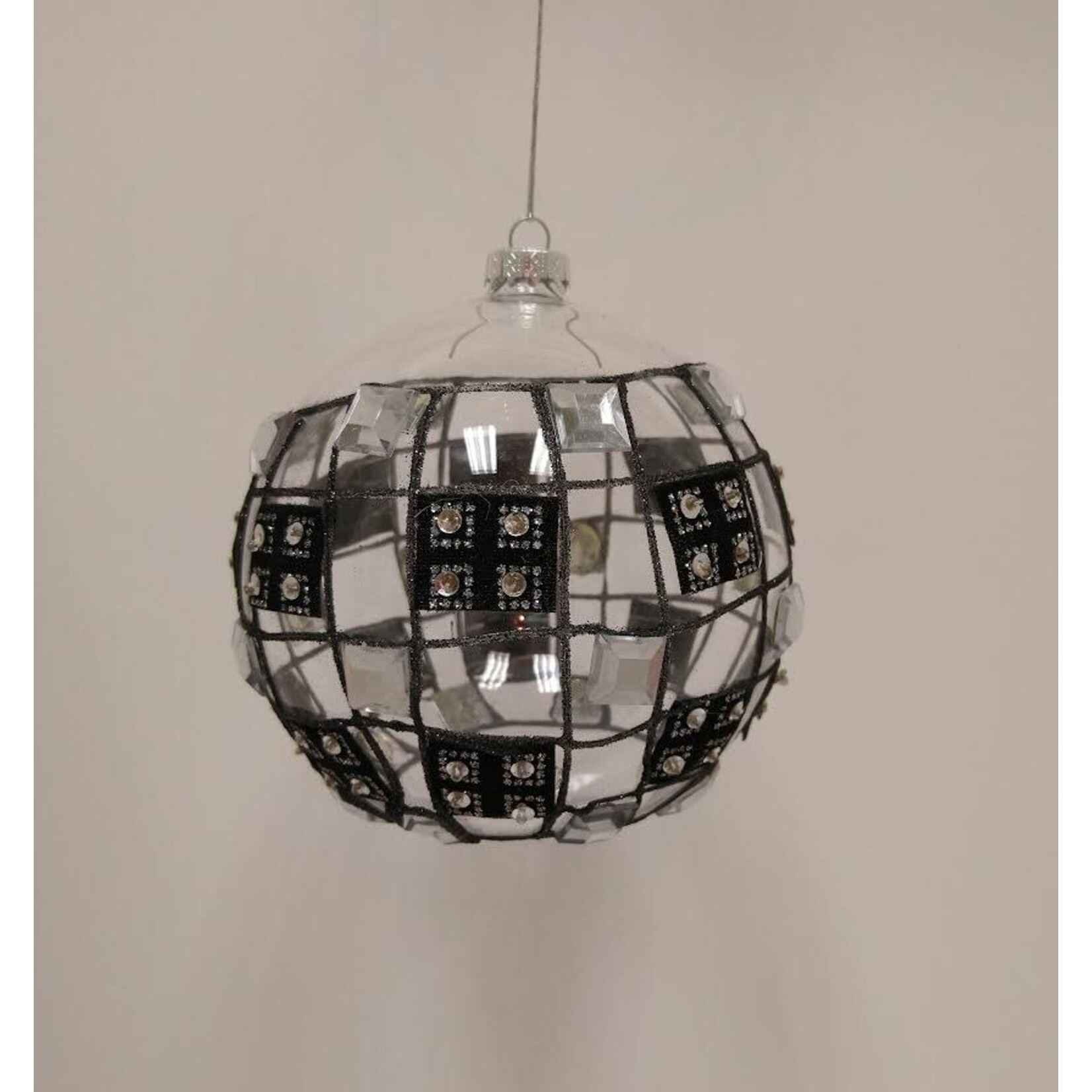 Jim Marvin Enterprises Antique Jewel Glass Ball Christmas Ornament