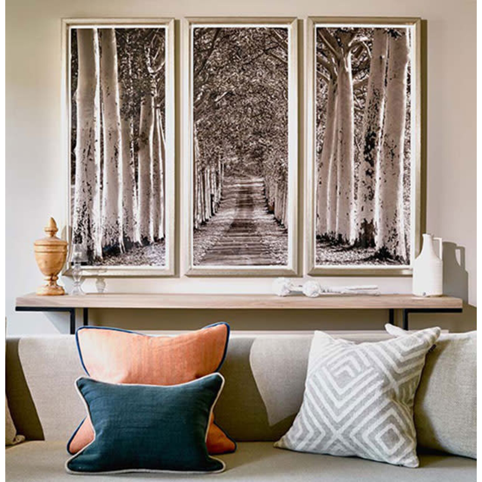 Trowbridge Gallery Avenue of Trees Triptych Photography Artwork