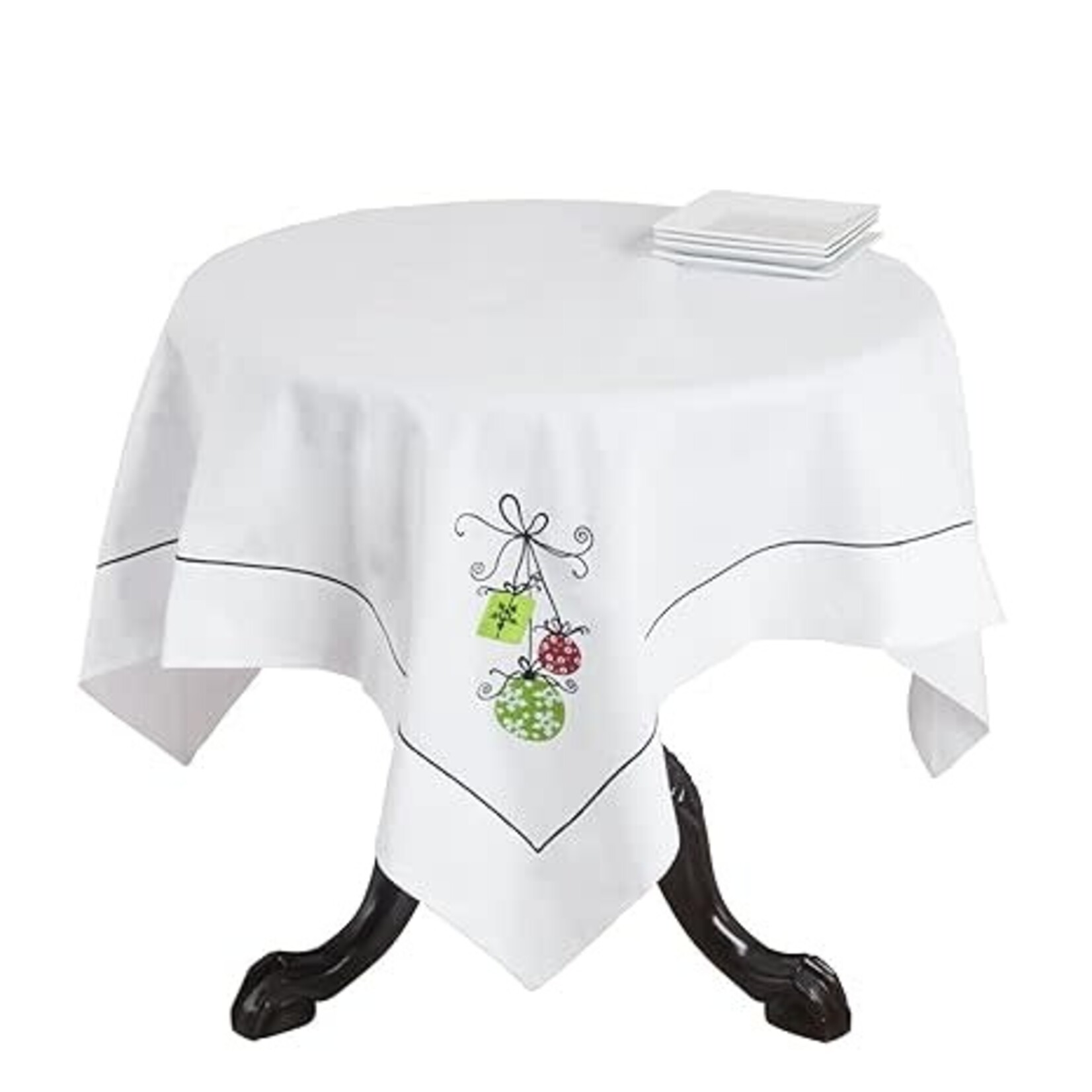 Saro Trading Company French Christmas Tablecloth Topper