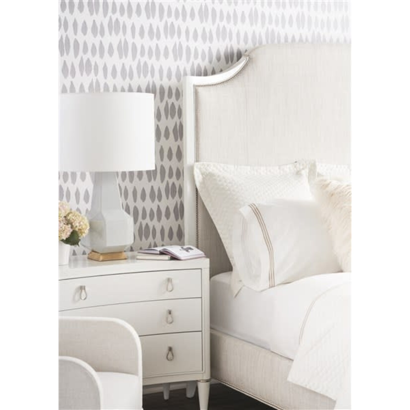 Vanguard Furniture Lillet Stocked King Bed  Neiman Pearl  Sparrow Finish