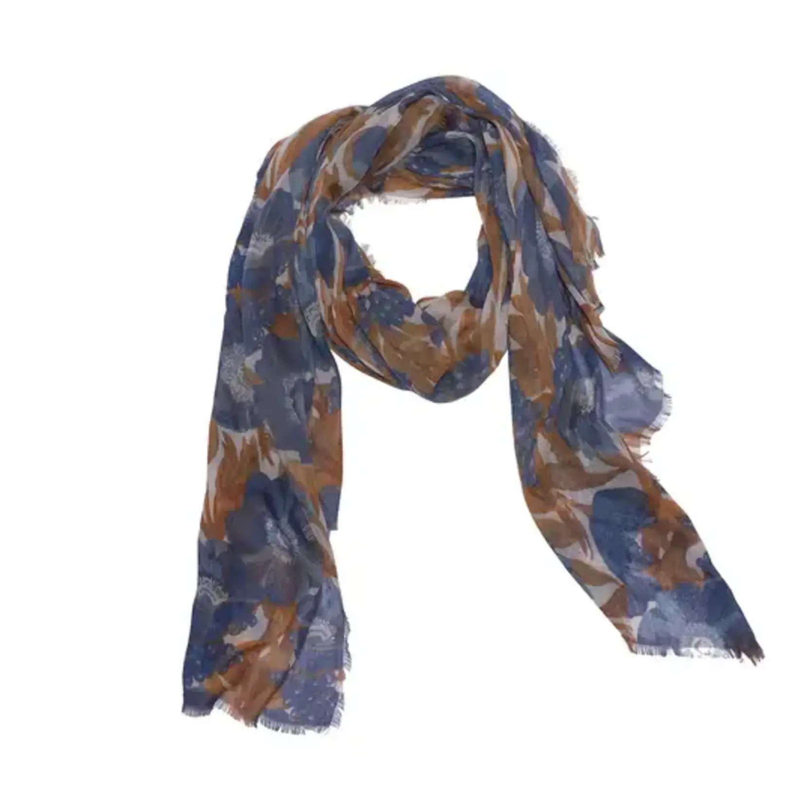 Rockflowerpaper Icelandic Poppies Blue Featherweight Scarf