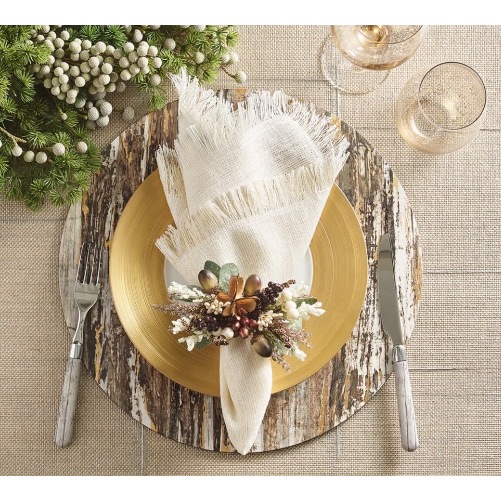Kim Seybert Wildwood Leaves & Berries Napkin Ring
