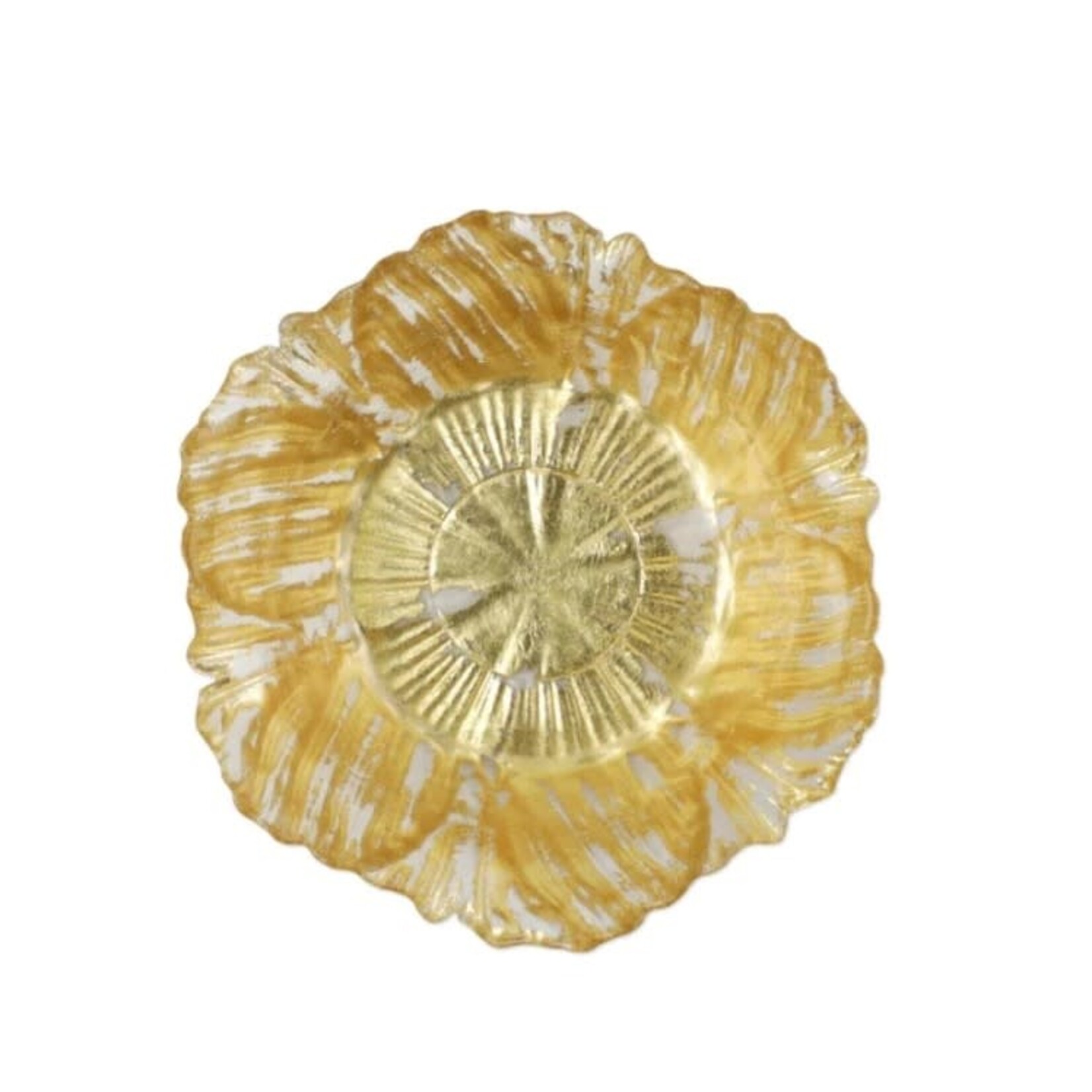 Vietri Rufolo Glass Gold Flower Small Bowl