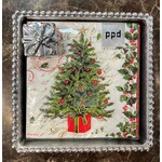 Mariposa Christmas Tree Present Beaded Napkin Box