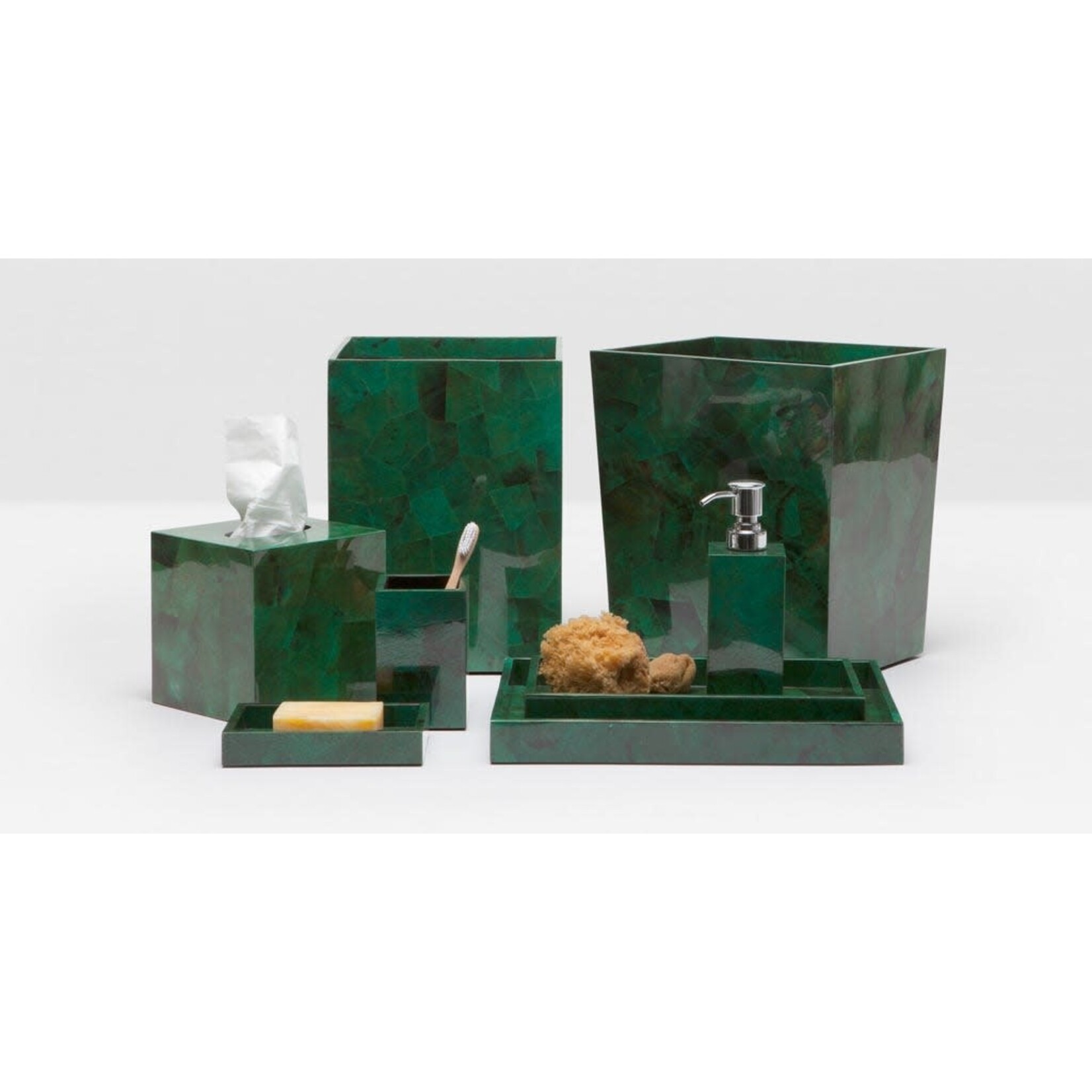 Pigeon and Poodle Palm Beach  Emerald Shell Canister