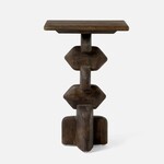 Made Goods Kordelle Accent Table Dark Rustic Mango Wood