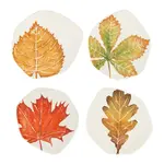 Vietri Autunno Leaf Handcrafted Salad Plates Set of 4