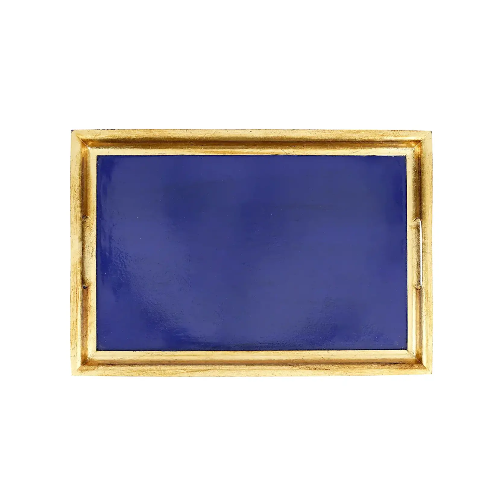 Vietri Florentine Wooden Accessories Cobalt & Gold Medium Rectangular Tray