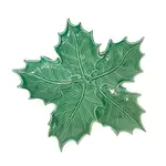 Vietri Lastra Evergreen Figural Holly Platter