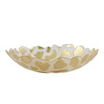 Vietri Rufolo Glass Gold Giraffe Med Shallow Bowl