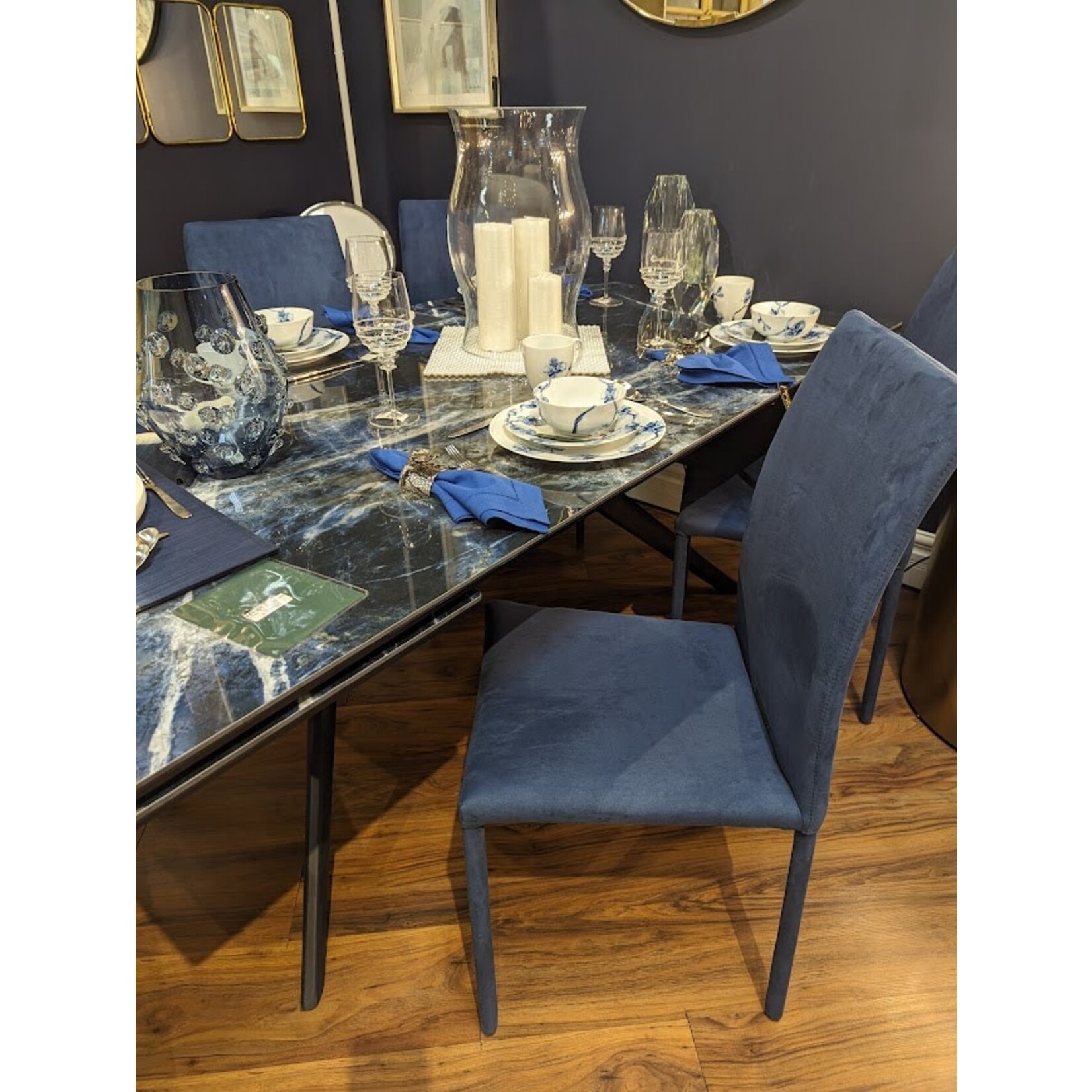 Bellini Modern Living Luca Dining Chair Dark Blue