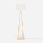 Made Goods Weldon Floor Lamp Light Mix Wood Stone