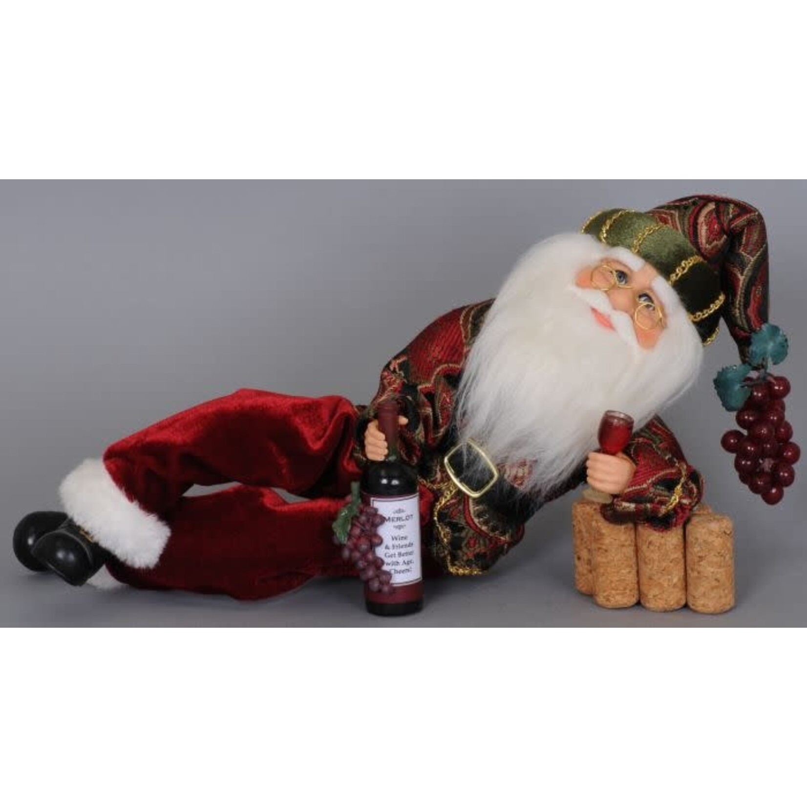 Karen Didion Originals Wine Time Santa