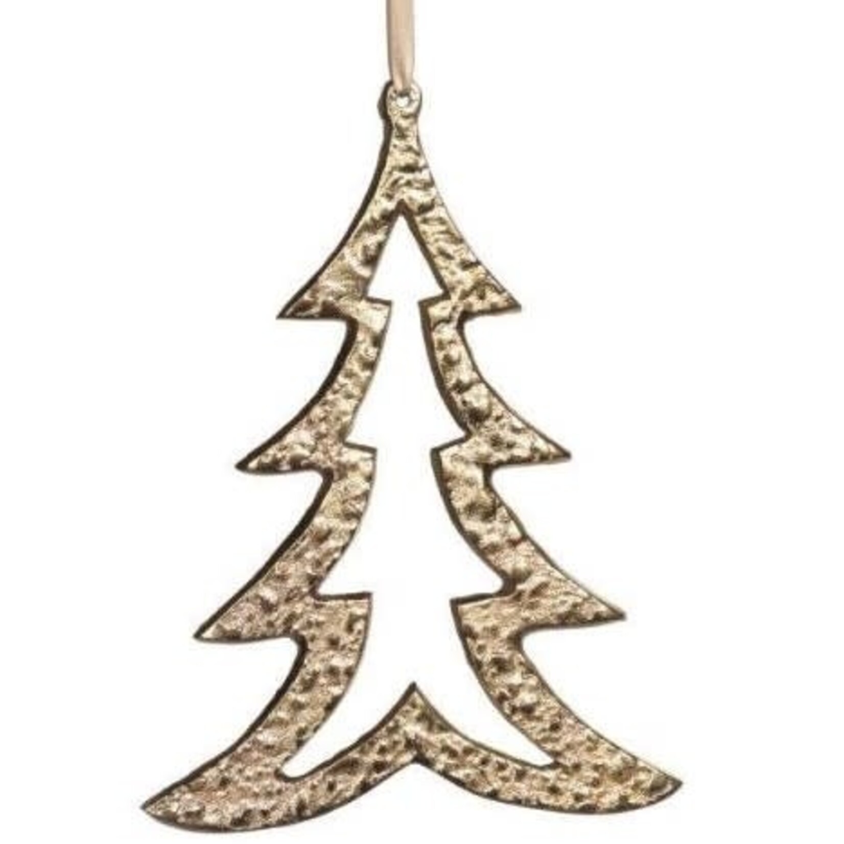 Zodax Gold Raw Aluminum Christmas Tree Ornament