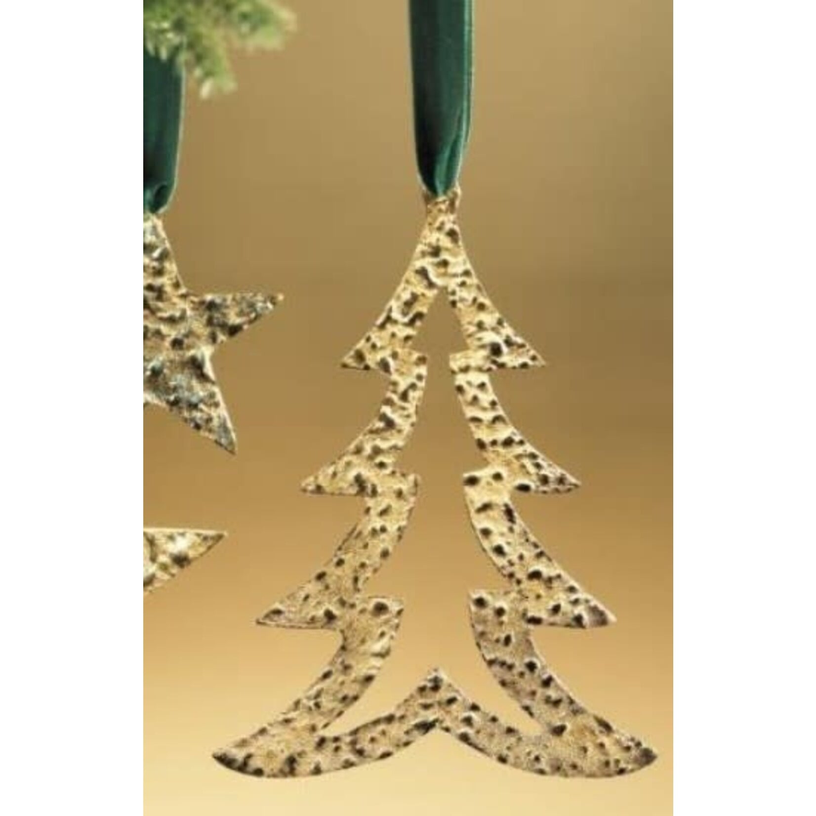 Zodax Gold Raw Aluminum Christmas Tree Ornament