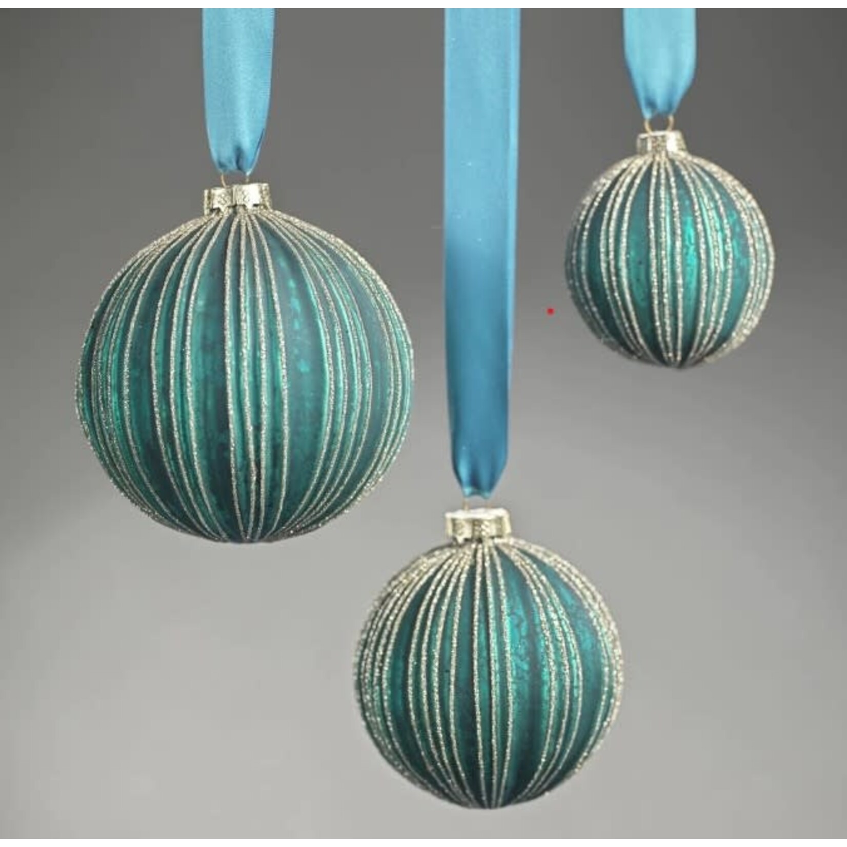 Zodax Vintage Blue Glass Ball Ornament