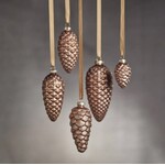 Zodax Glass Glitter Pinecone Ornament
