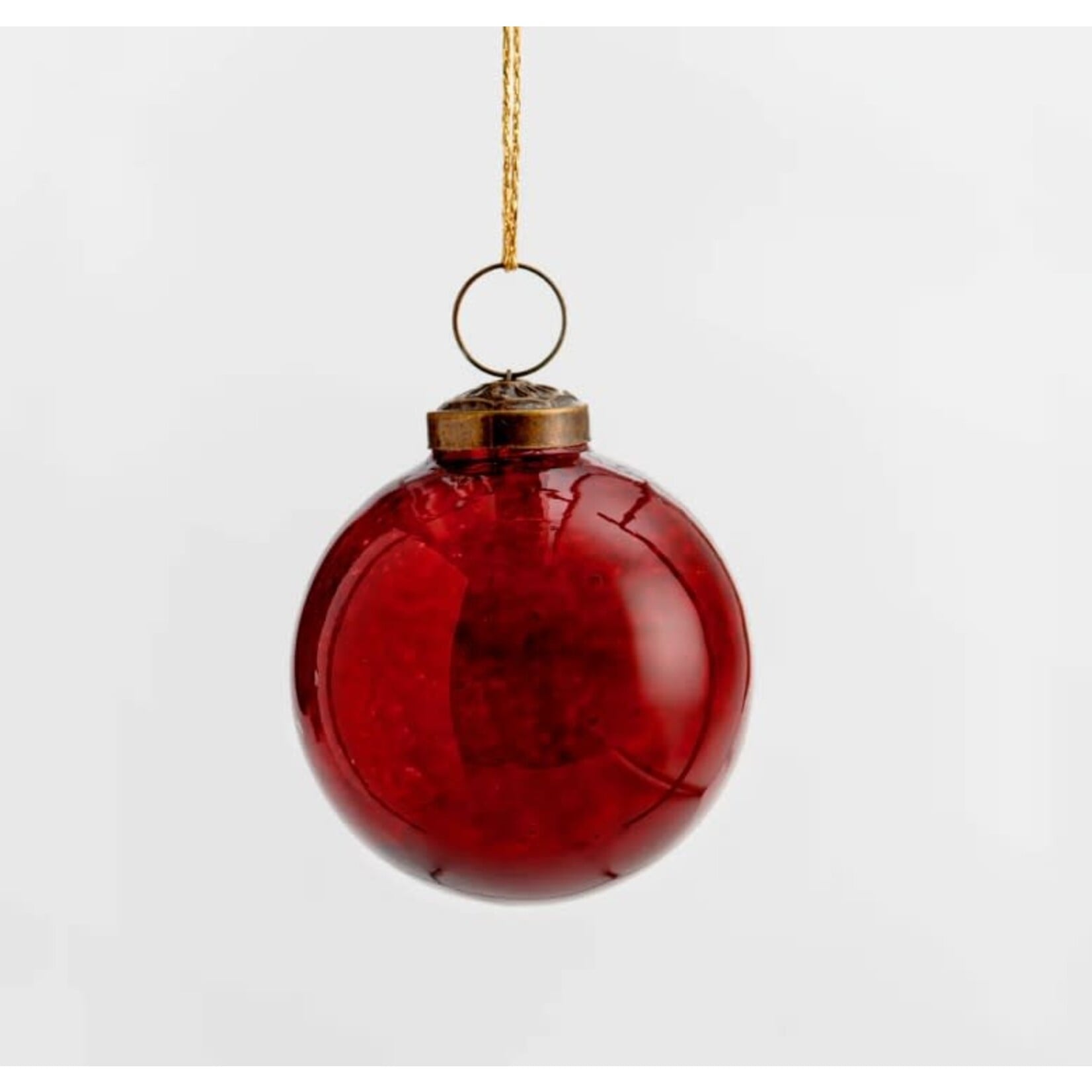 Texxture Verona Red Glass Ball Bauble Ornament