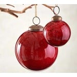 Texxture Verona Red Glass Ball Bauble Ornament