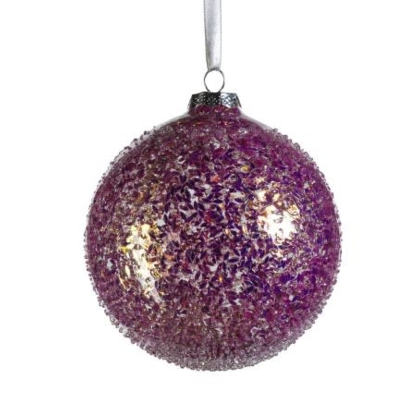 Zodax Pink Confetti Glass Ball Ornament