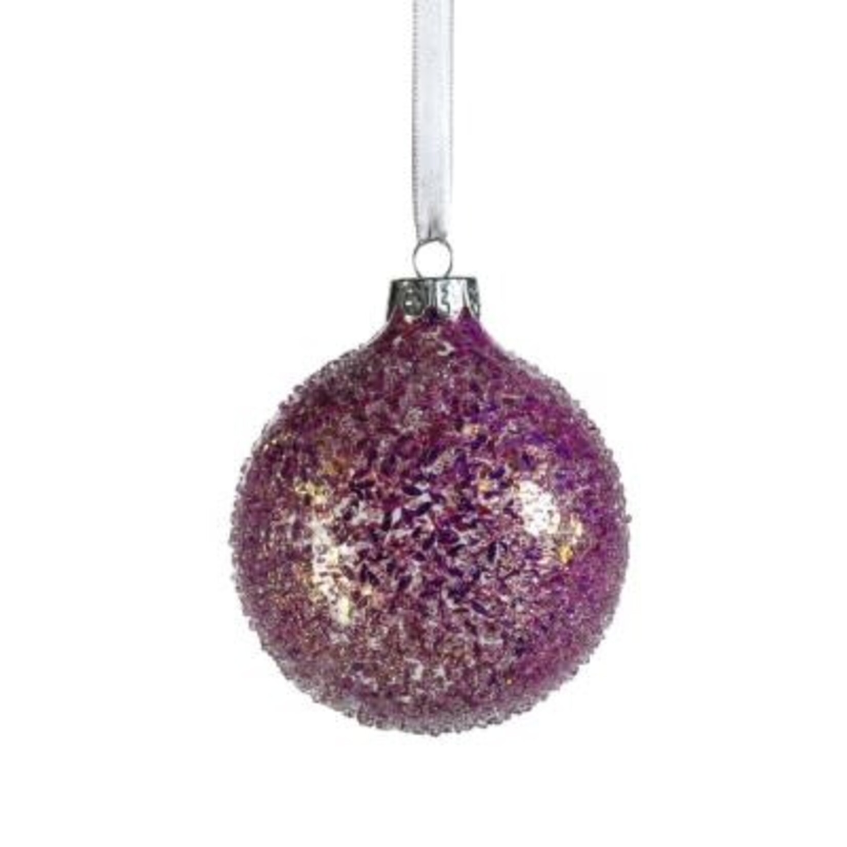 Zodax Pink Confetti Glass Ball Ornament