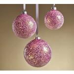 Zodax Pink Confetti Glass Ball Ornament