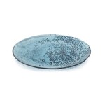 Zodax Hoku Dotted Blue Glass Salad & Appetizer Plate 8.25"