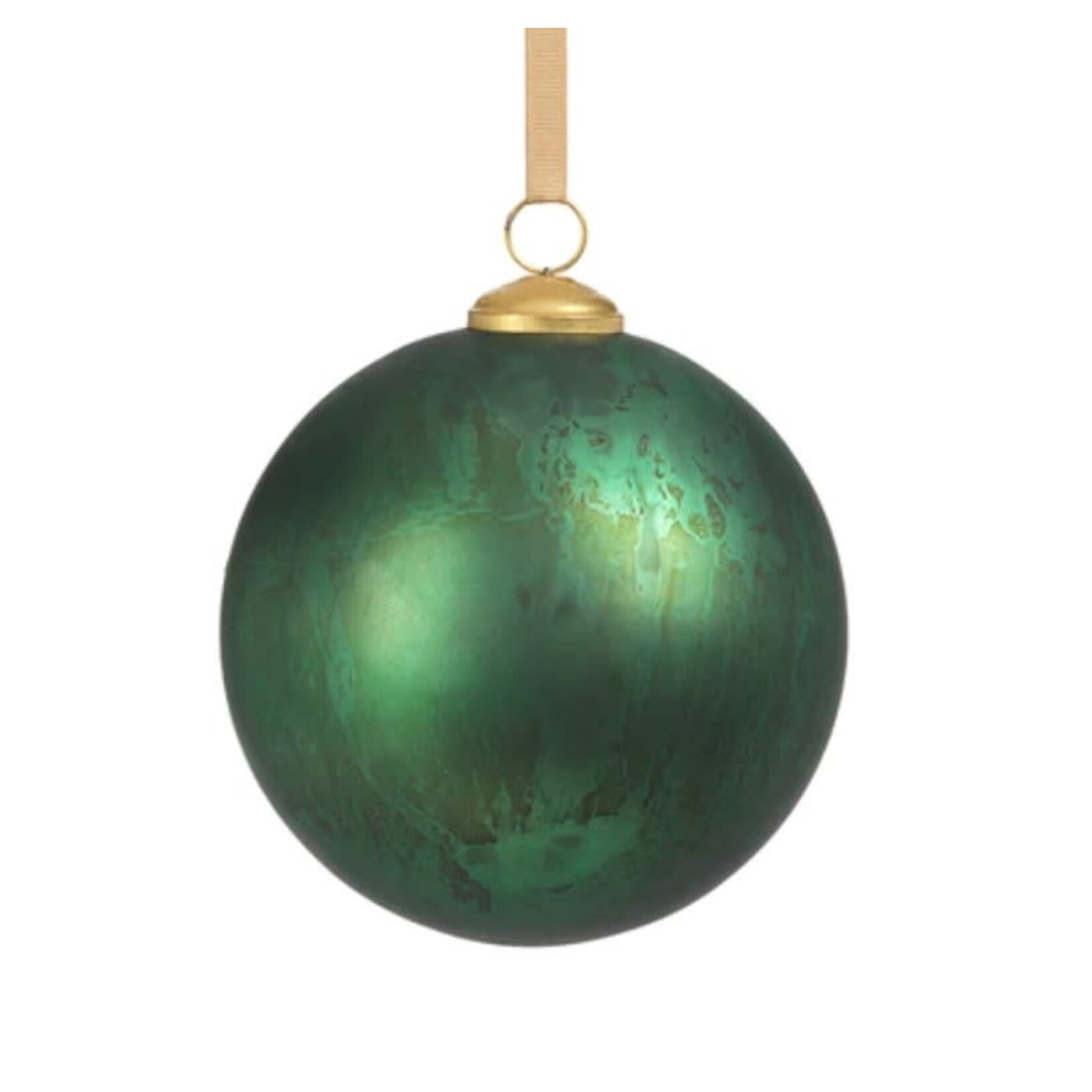 Zodax Rustic Metallic Green Ball Ornament
