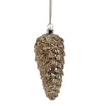 Zodax LED Antique Dark Gold Decorative Glass Pinecone Ornament
