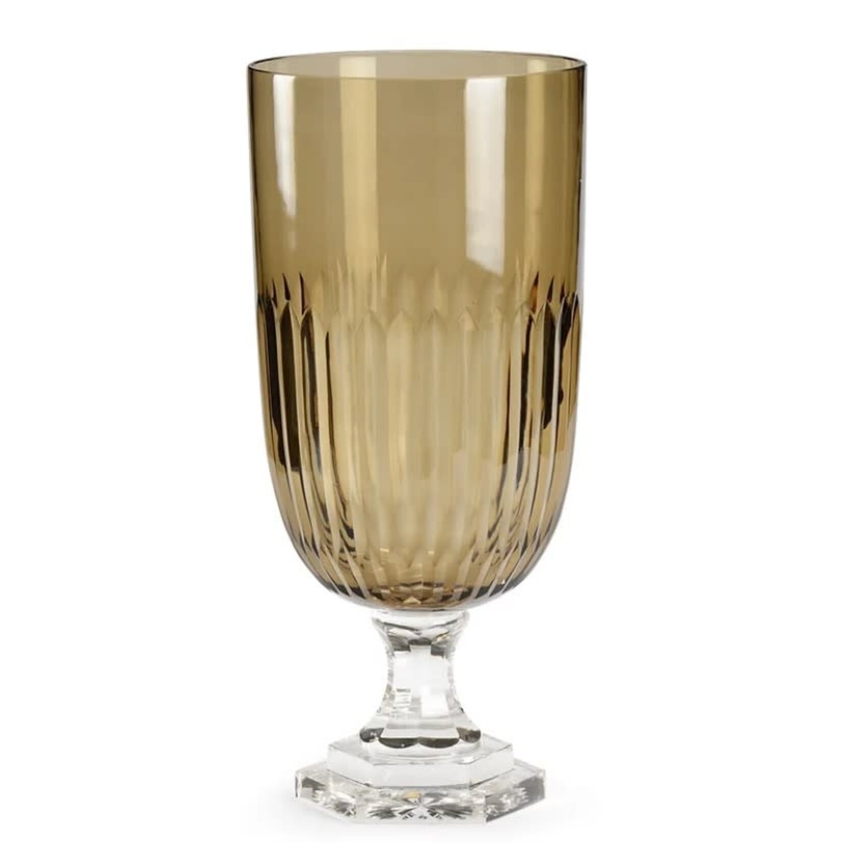 Wildwood Smoked Fluted Glass Hurricane