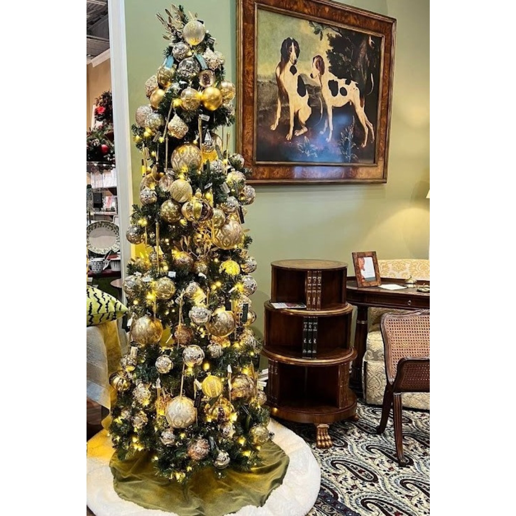 Shishi LLC Glass Icicle Gold Leaf Large Ornament 10"