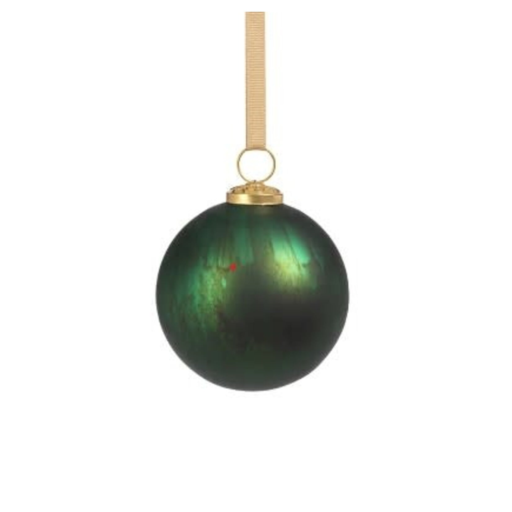 Zodax Rustic Metallic Green Ball Ornament