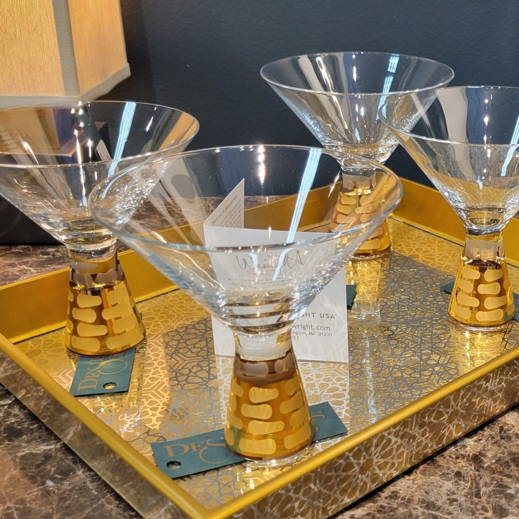 Michael Wainwright Truro Gold Martini Glass