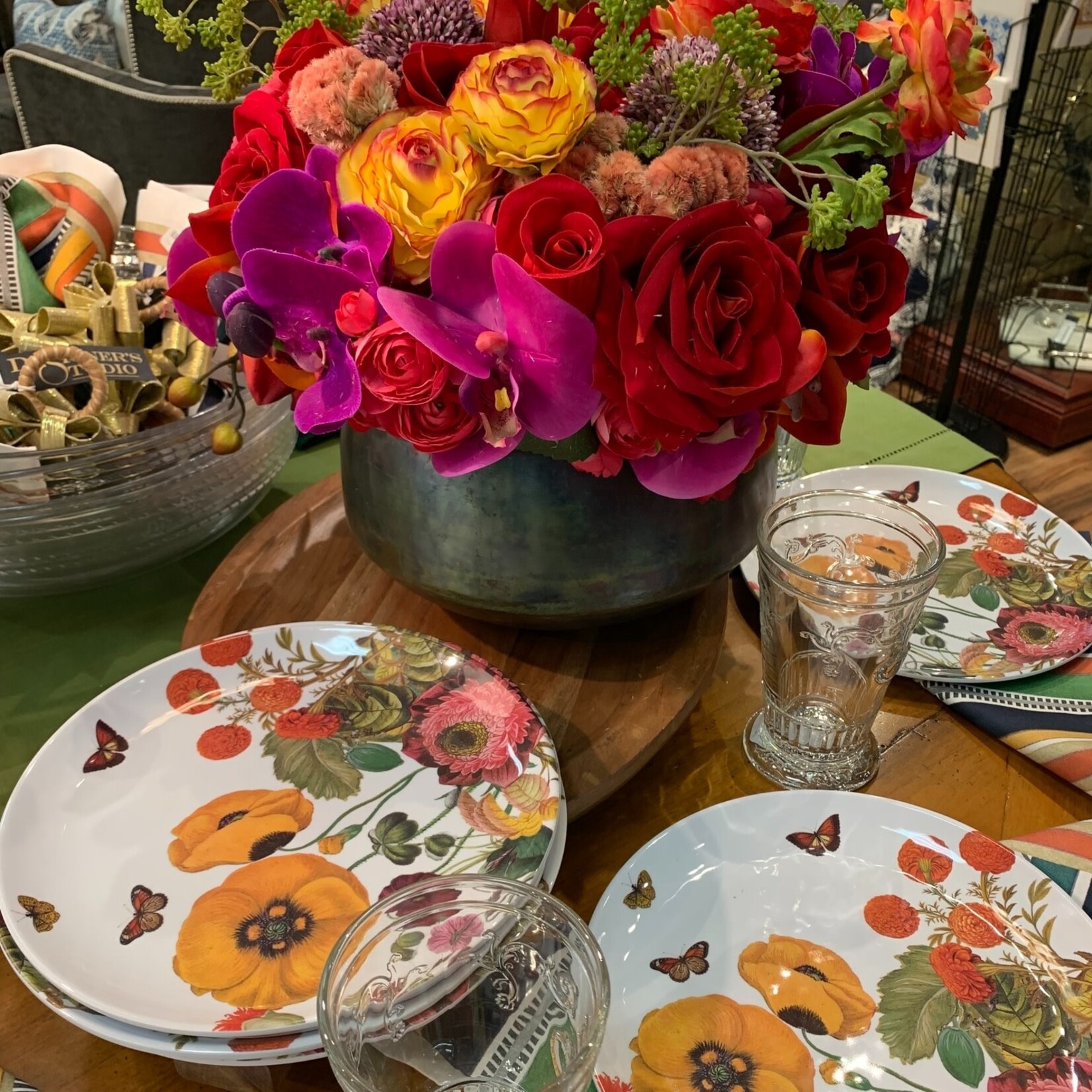 Juliska Field of Flowers Multicolor Melamine Salad Plate