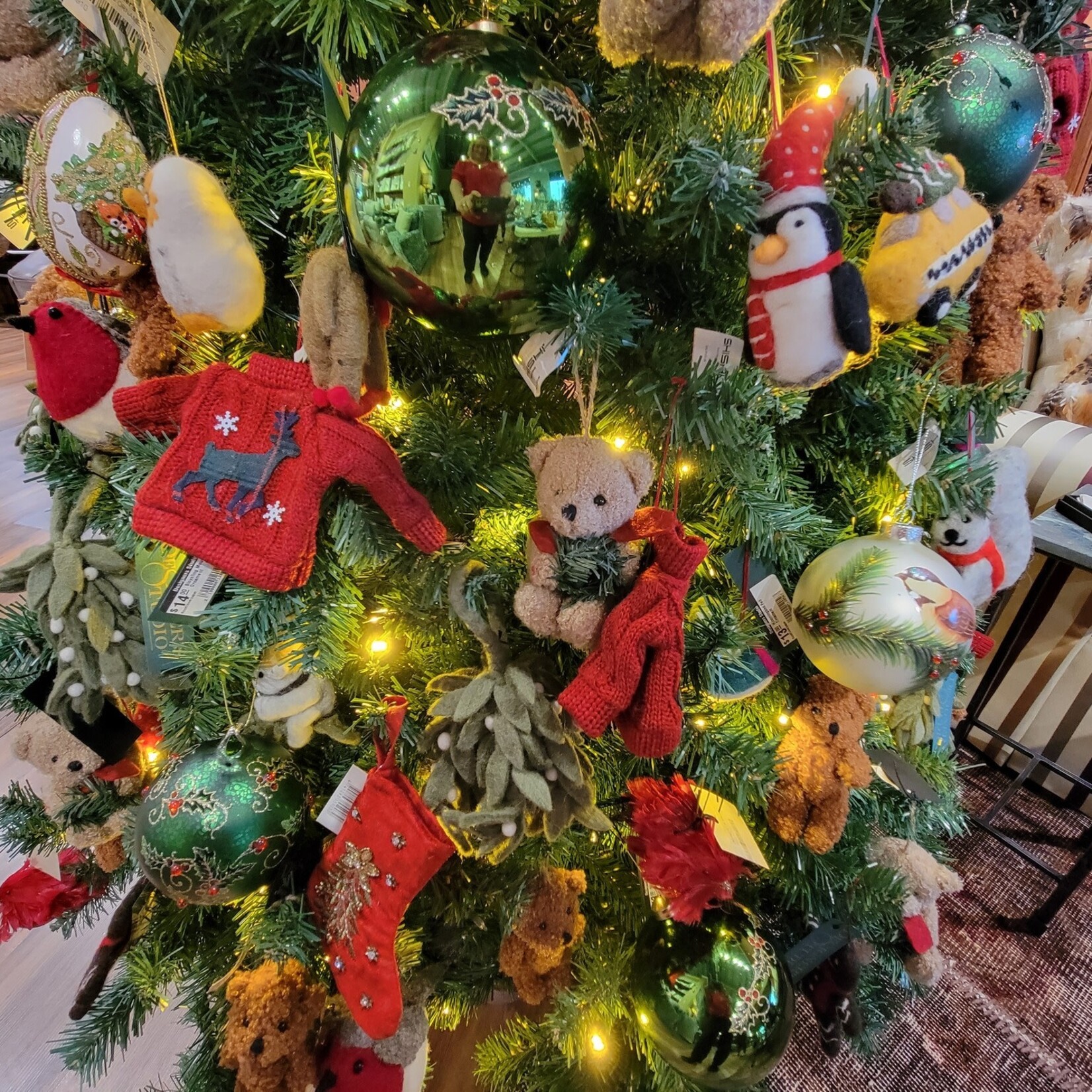 Rockflowerpaper Holiday Tree Felt Ornament Grey