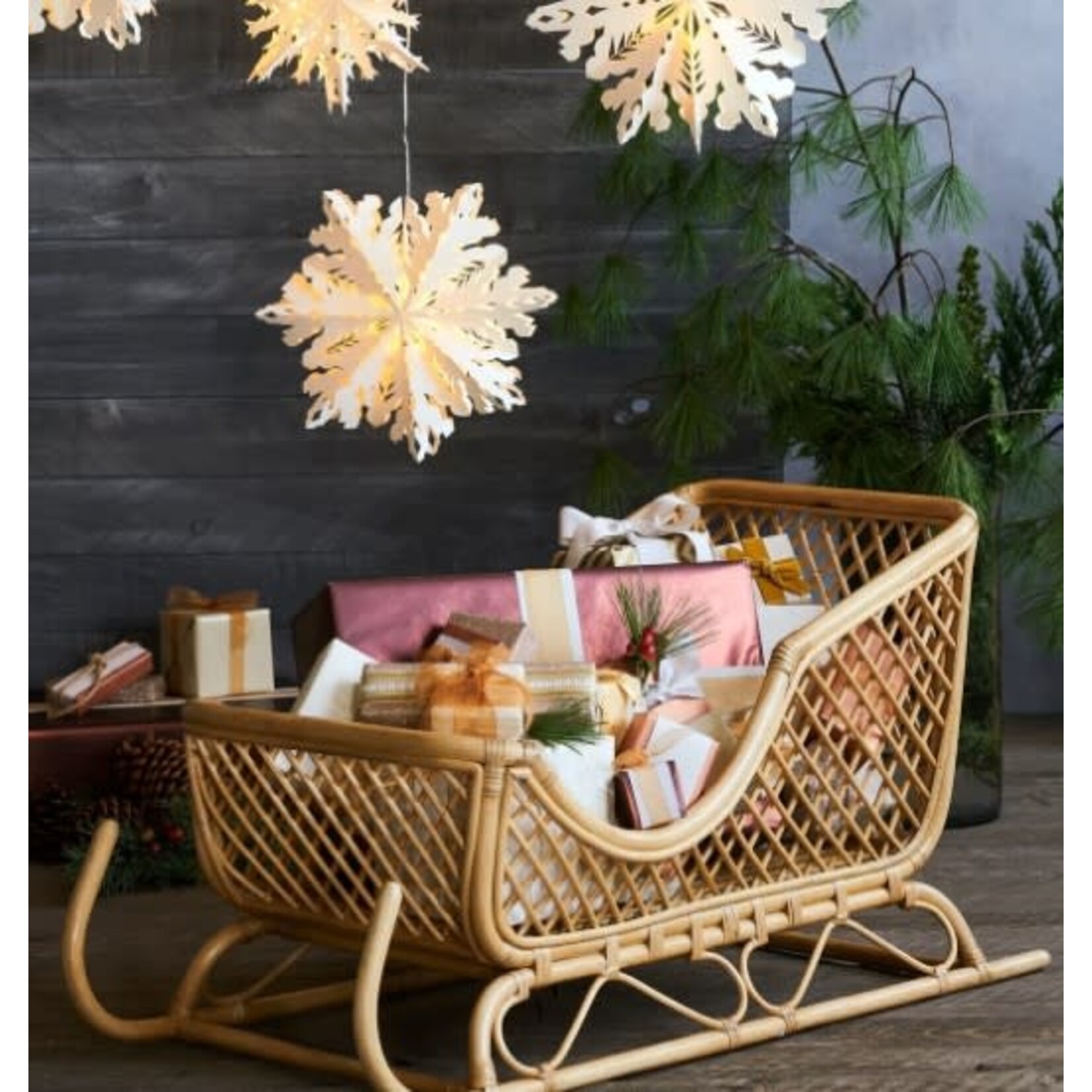 Texxture Flurry LED Snowflake Petunia Ornament